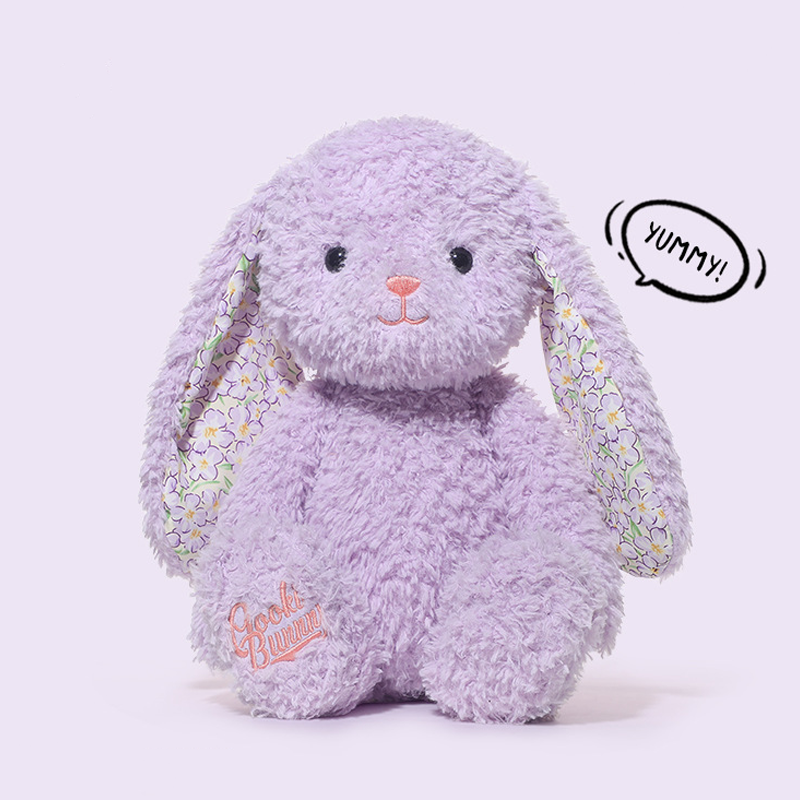 Huggable bunny plushies group shot